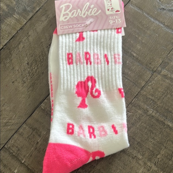 Barbie Accessories Barbie Pink And White Crew Socks Poshmark